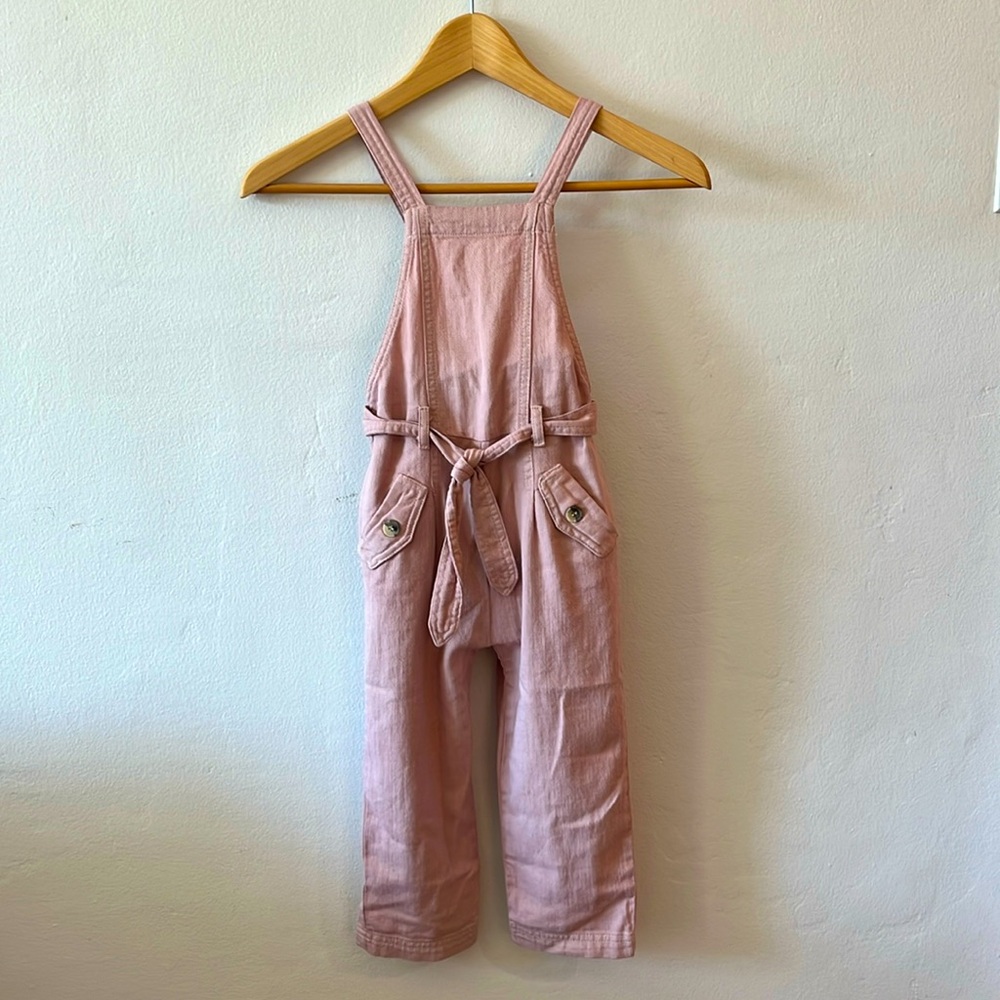 Zara Girls pink/ nude overalls size 3-4